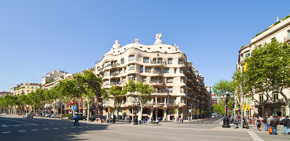 Casa Mila (La Pedrera) built in 1905–1910 by Catalan architect Antoni Gaudi